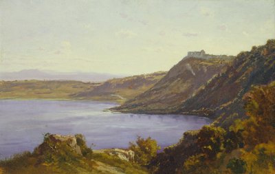 The Albano Lake by Antoine Victor Edmond Joinville